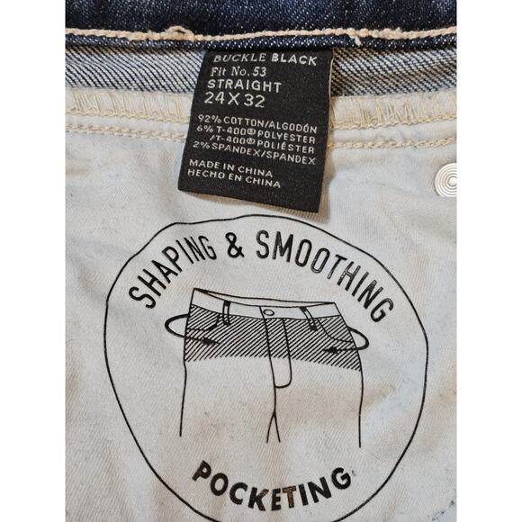 Buckle Black fit No 53 Straight Size 24 X 32 Women’s Jeans medium Wash Denim - Picture 4 of 4